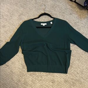 Vince Emerald Jewel Tone V-Neck Sweater